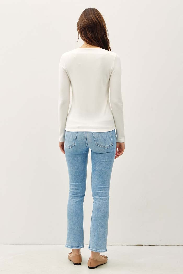 Boat Neck Knit Top