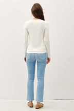Boat Neck Knit Top