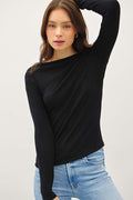 Boat Neck Knit Top