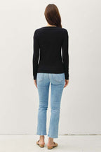 Boat Neck Knit Top