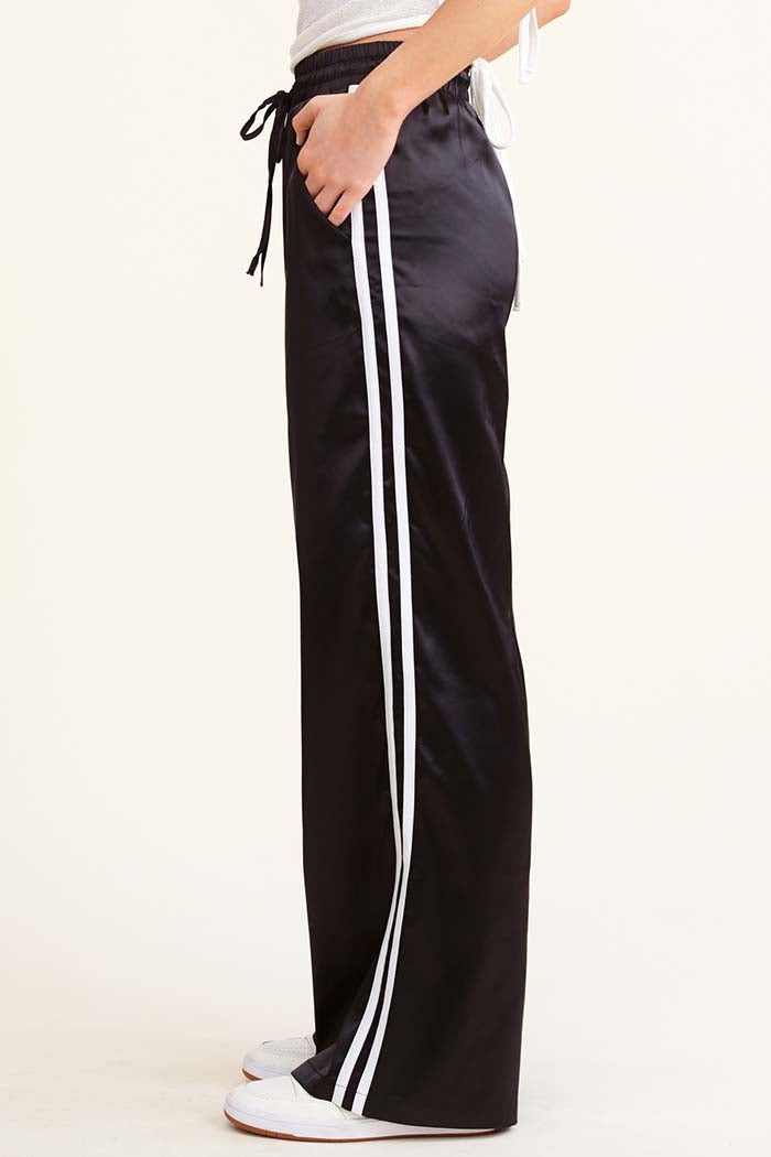Satin Side Stripe Track Pants