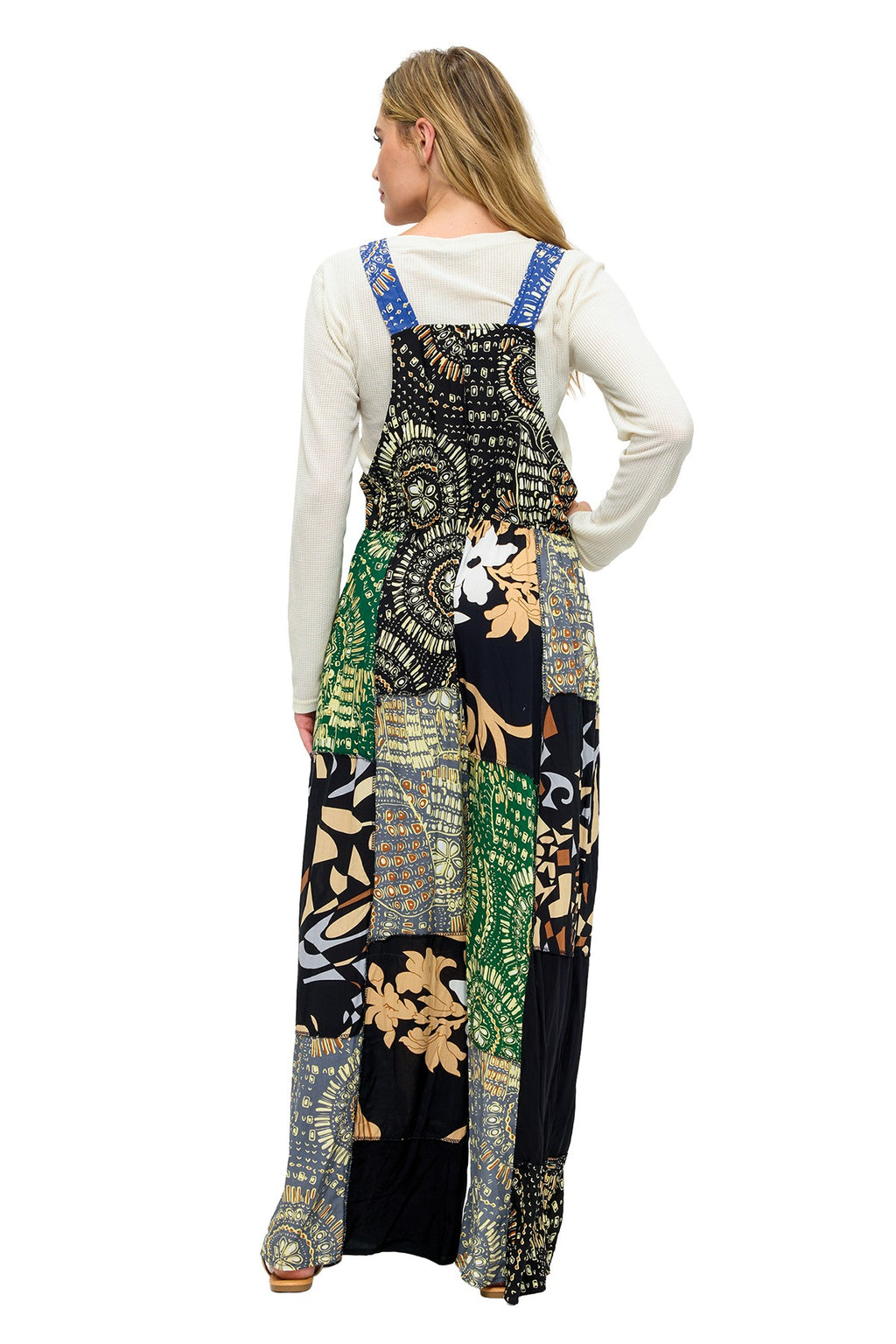Floral Mandala Patchwork Overall