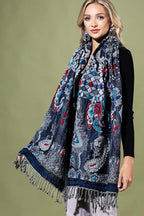 Marionette Denim Artisan Wool Scarf