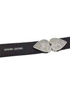 Triple Heart Western Leather Belt