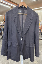 Italian Single Button Linen Jacket
