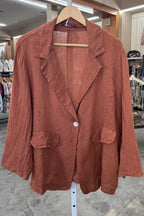 Italian Single Button Linen Jacket