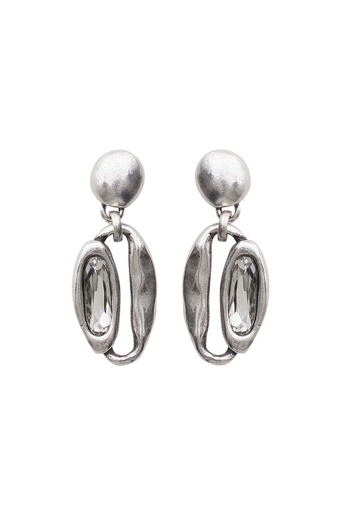 Clear Crystal Drop Earrings