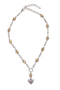 Golden Crystal Heart Necklace