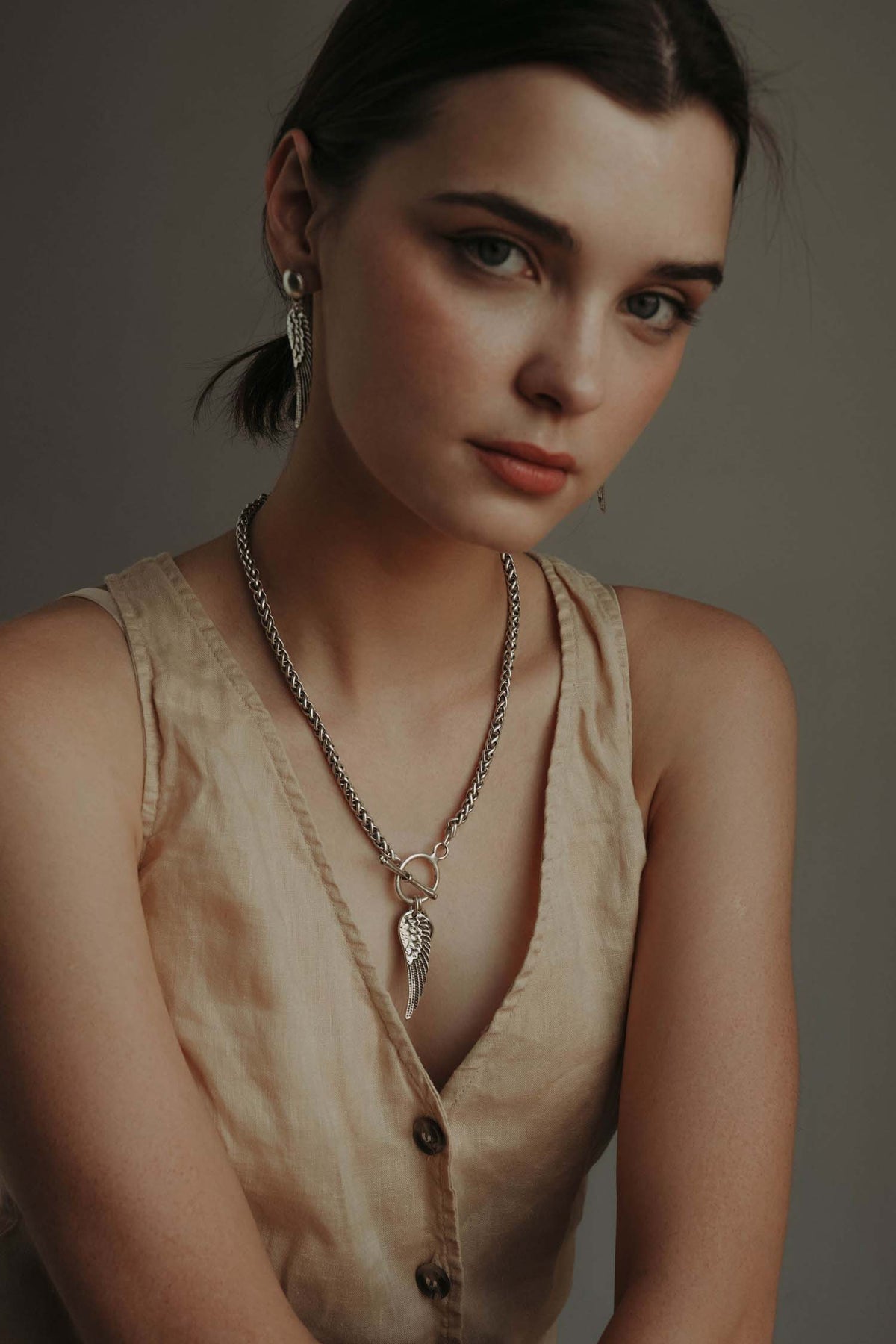 Guardian Wing Toggle Necklace