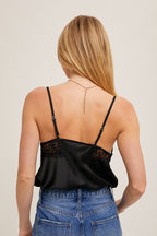 Lace Trim Satin Camisole