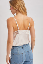Lace Trim Satin Camisole