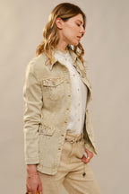 Jeweled Fringe Denim Jacket