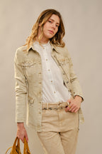 Jeweled Fringe Denim Jacket