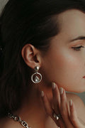 Teardrop Circle Earrings