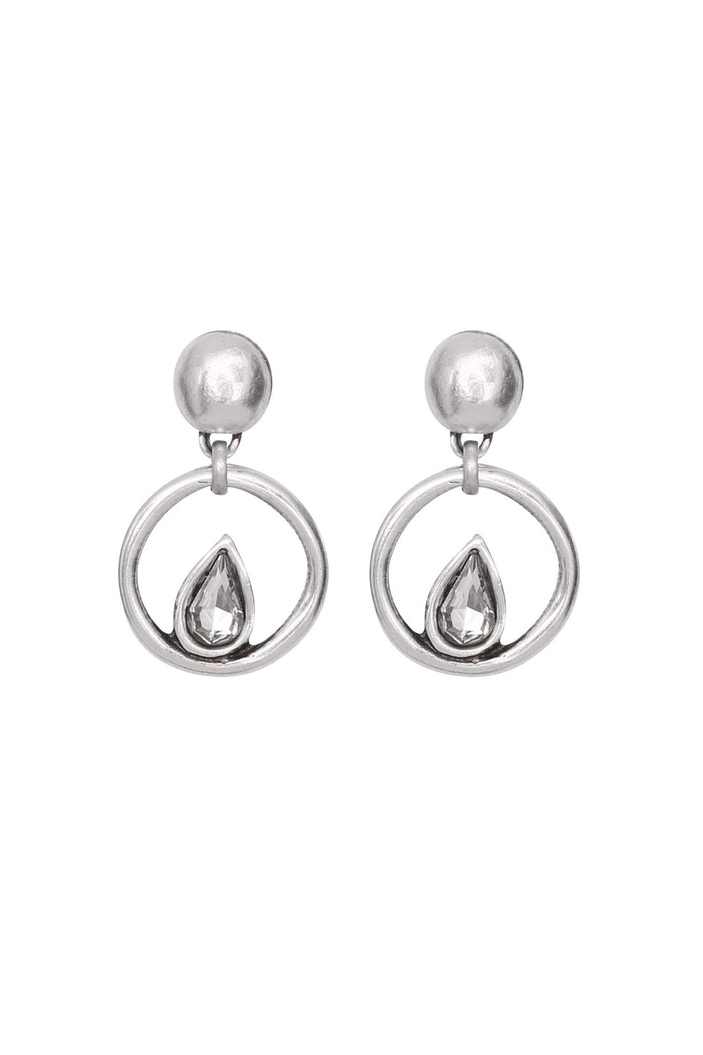 Teardrop Circle Earrings