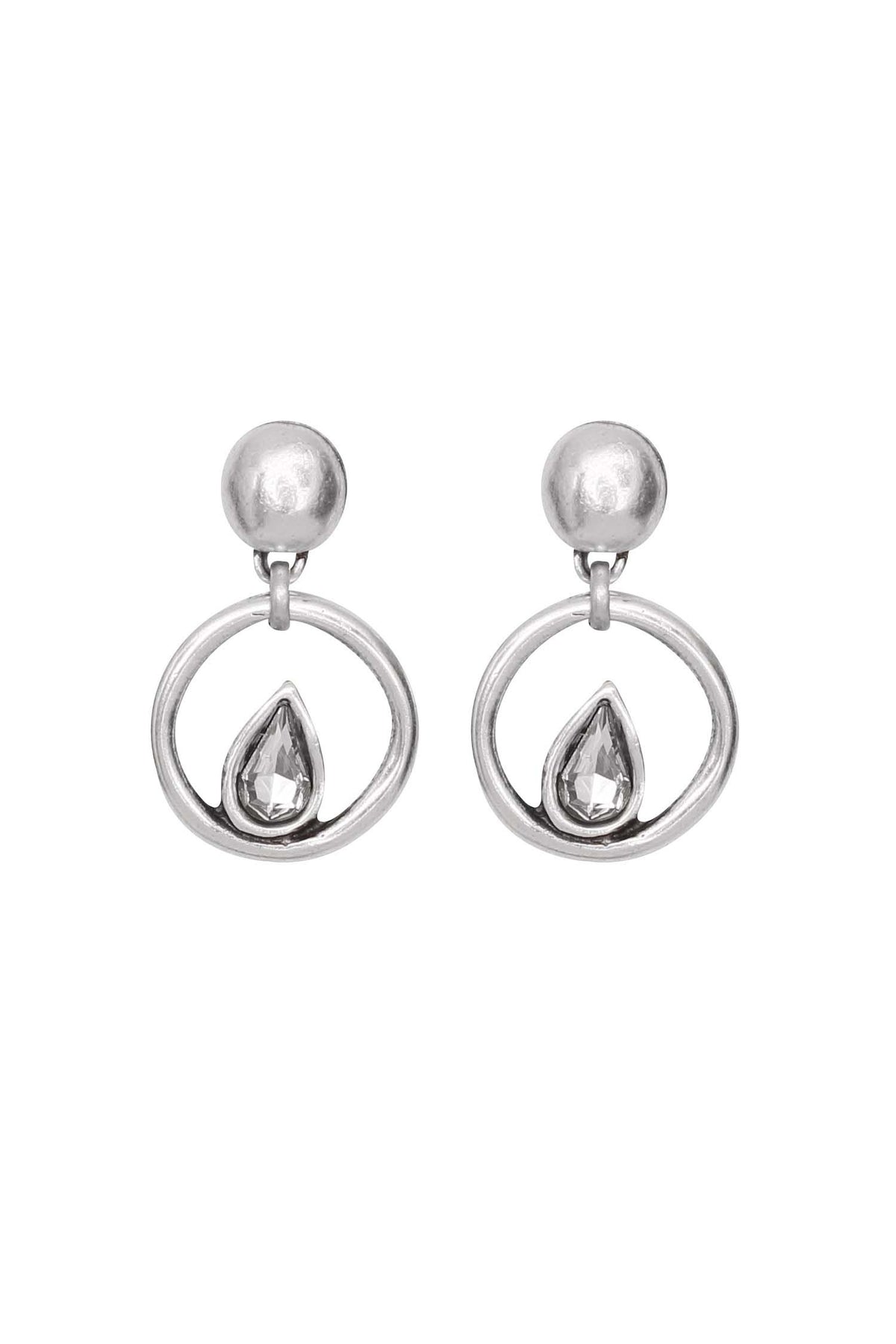 Teardrop Circle Earrings