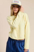 Butter Yellow Button Cardigan