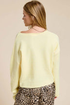Butter Yellow Button Cardigan