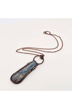 Blue Raw Stone Sun Necklace