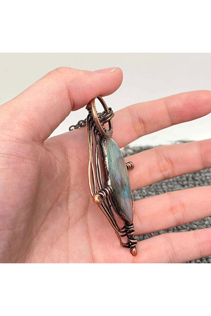 Spider Web Stone Necklace