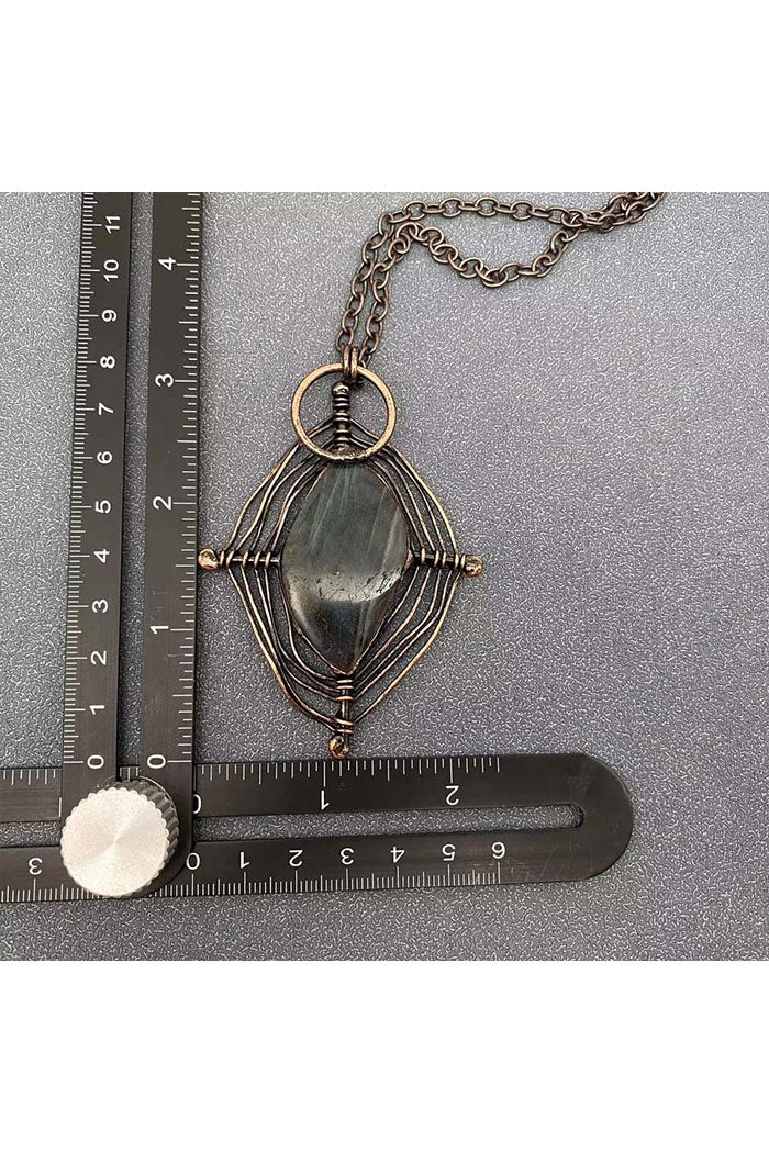 Spider Web Stone Necklace