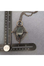 Spider Web Stone Necklace