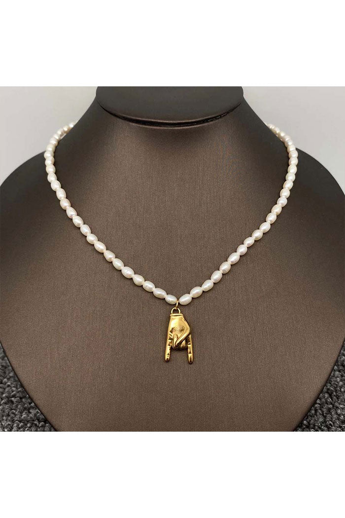 Rock & Roll Pearl Charm Necklace