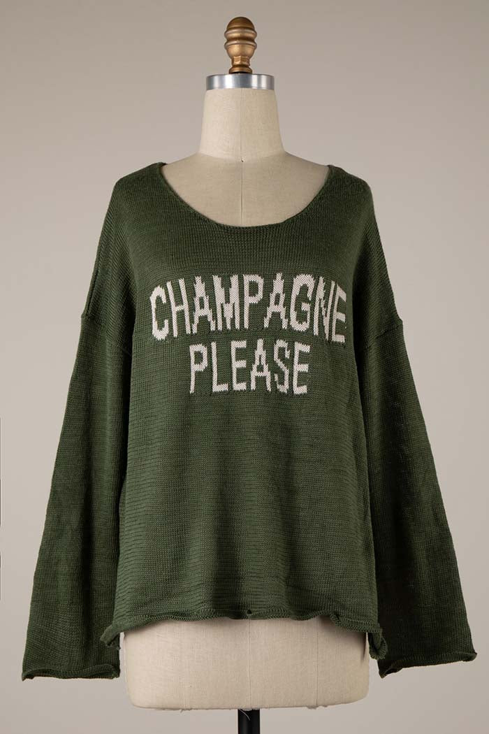 Champagne Please Knit Sweater