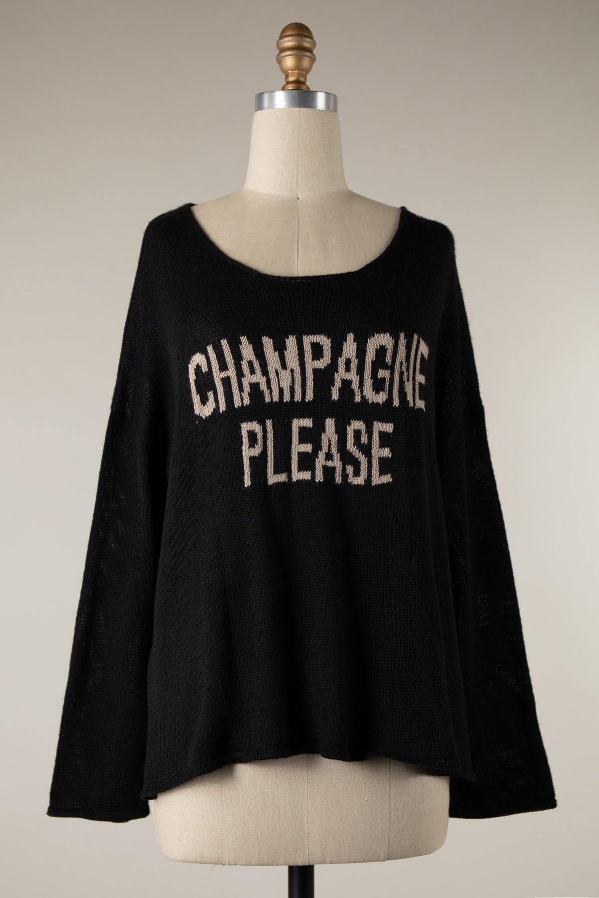 Champagne Please Knit Sweater