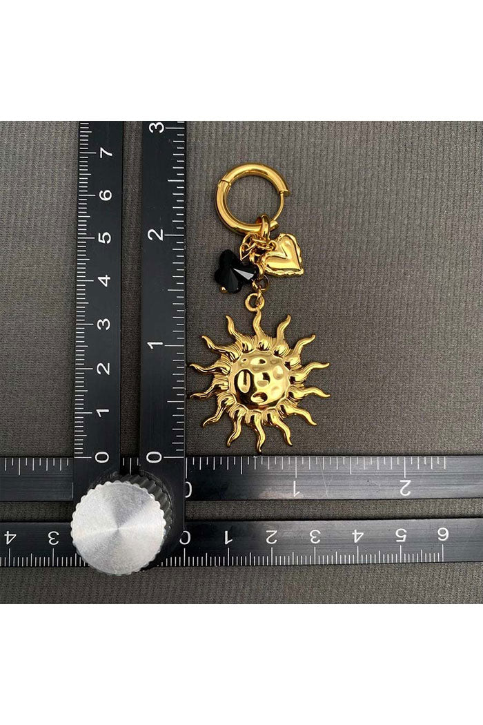 Sun Charm Huggie Earrings