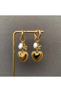 Pearl & Heart Earrings
