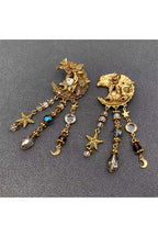 Moon and Star Statement Earrings