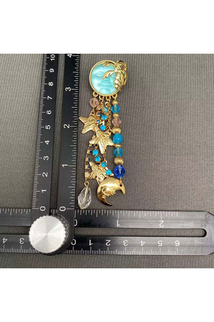 Sun Moon Fringe Earrings