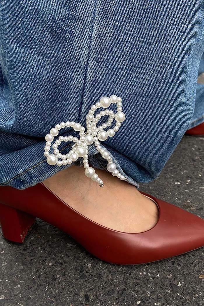 Pearl Bow Brooch