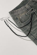 Double Pin Chain Brooch