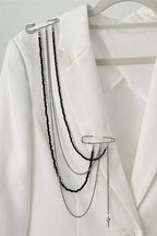 Double Pin Chain Brooch
