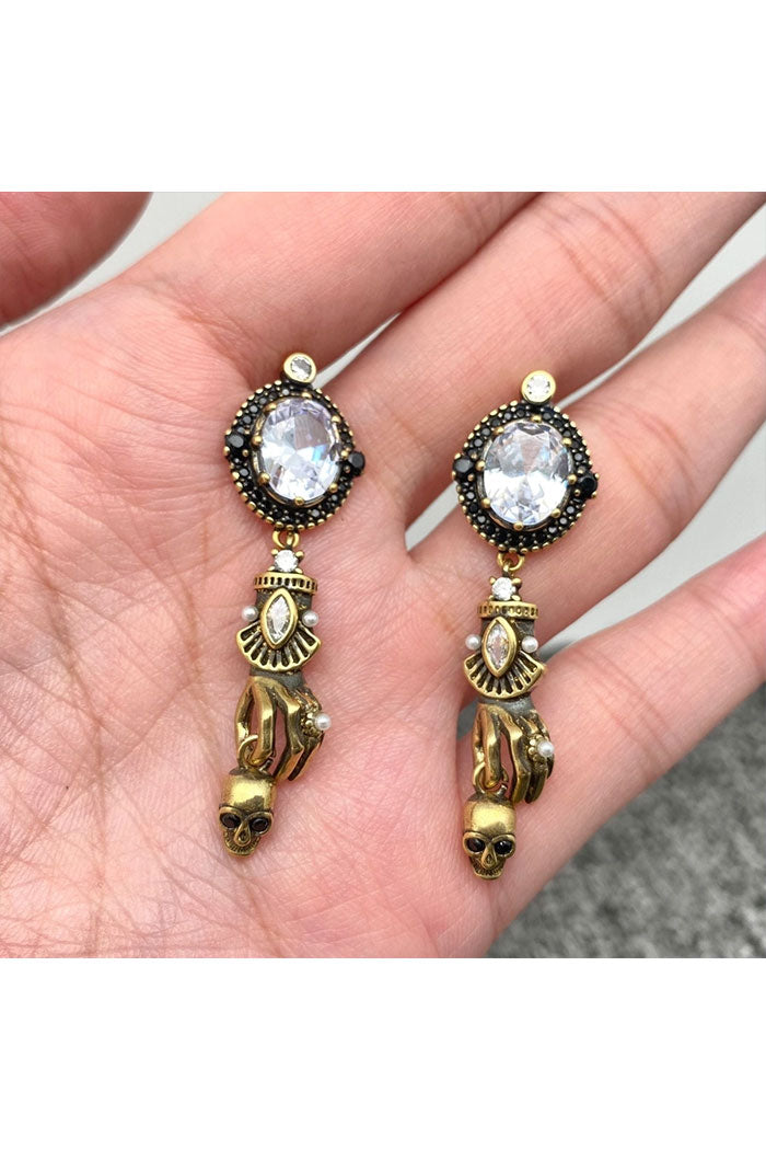 Vintage Gothic Skull Earrings