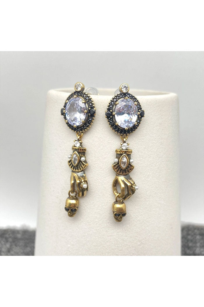 Vintage Gothic Skull Earrings