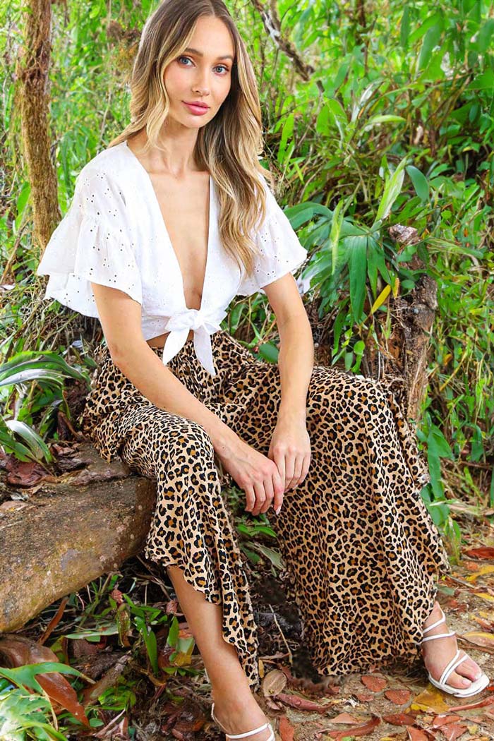 Leopard Print Maxi Skirt