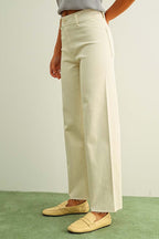 Straight Wide Leg Denim Pants