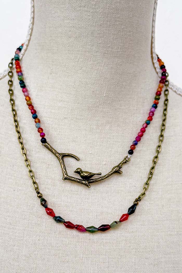 Braelyn Bird Branch Necklace