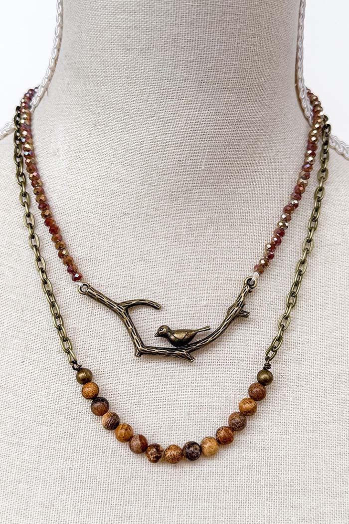 Braelyn Bird Branch Necklace