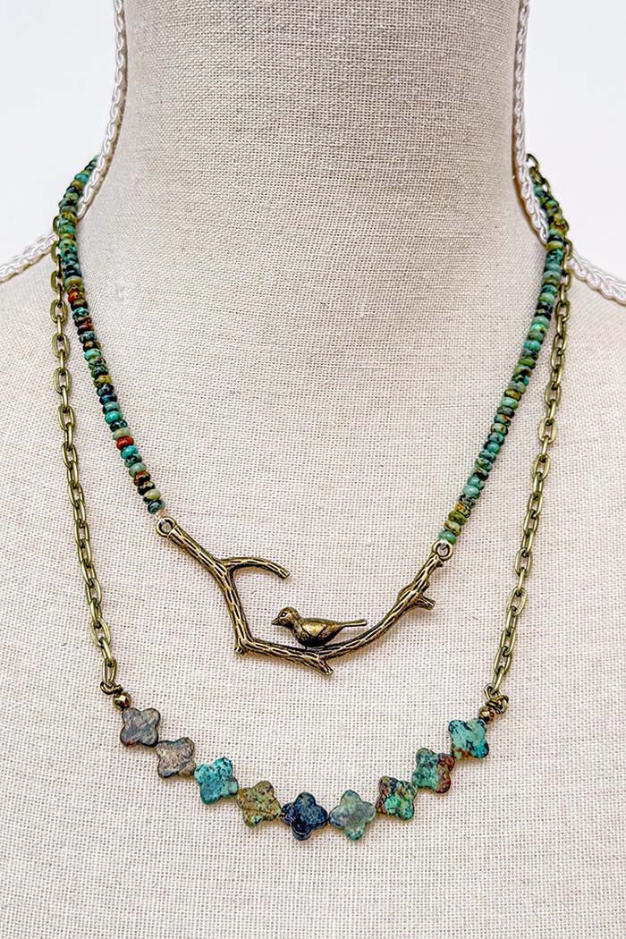 Braelyn Bird Branch Necklace