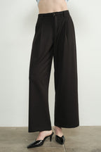 Wide Leg Pants with Self Belt