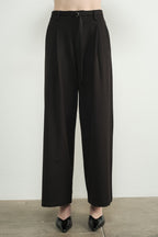 Wide Leg Pants with Self Belt