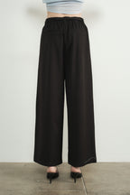 Wide Leg Pants with Self Belt