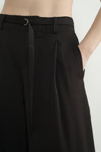 Wide Leg Pants with Self Belt