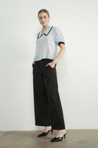 Wide Leg Pants with Self Belt
