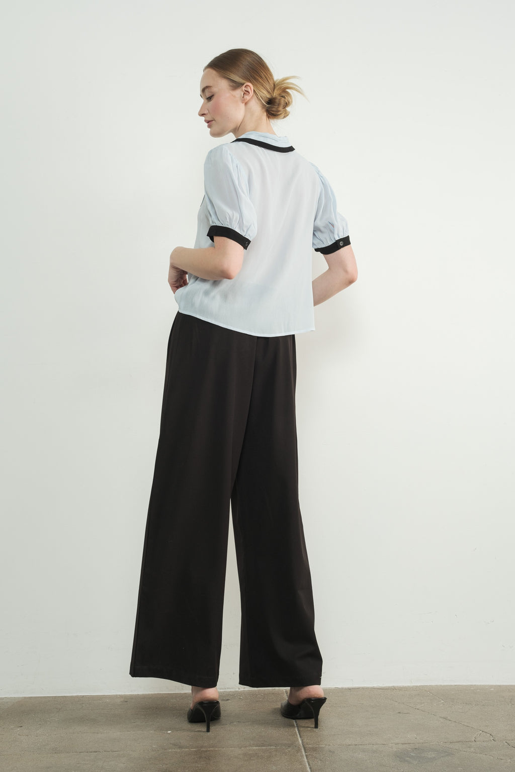 Wide Leg Pants with Self Belt