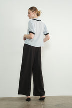 Wide Leg Pants with Self Belt